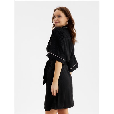 Халат домашний женский KAFTAN Leo black collection, размер 48-50, чёрный