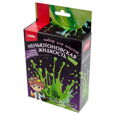 Химические опыты. Неньютоновская жидкость "Зелёная"