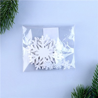 Новогодний декор «Снежинки», белые