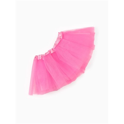 Юбка детская Крошка Я 17см, фатин, атлас, полиэстер 100%, цв. ярко-розовый, ОТ 20см