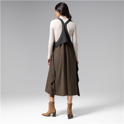 Сарафан из мягкой замши, Ушла красиво (dark green)