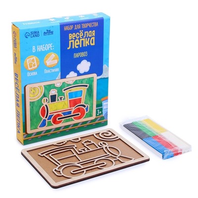 Пластилиновые картинки «Паровоз» 210×148 мм