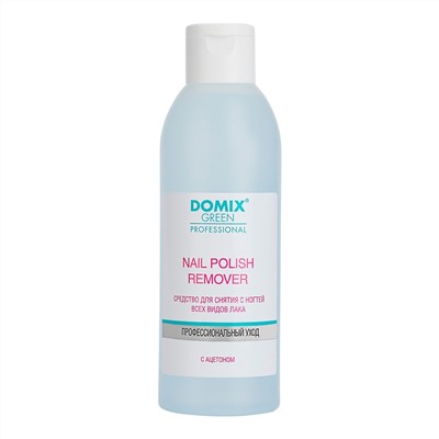 Domix Green Professional Средство для снятия всех видов лака с ацетоном / Nail Polish Remover with Acetone, 200 мл 6534