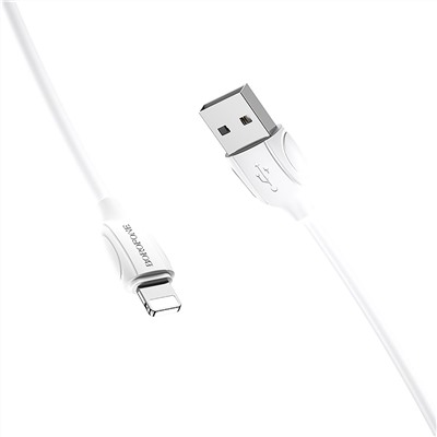Кабель USB - Apple lightning Borofone BX19 12W 100см 2,4A  (white)