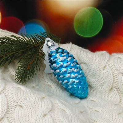 Новогоднее украшение «Шишка», h=9 см, МИКС