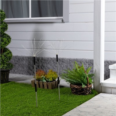 Садовый светильник «Одуванчики», уличный, на солнечной батарее, 2 шт., 78 см, 160 LED, свечение белое