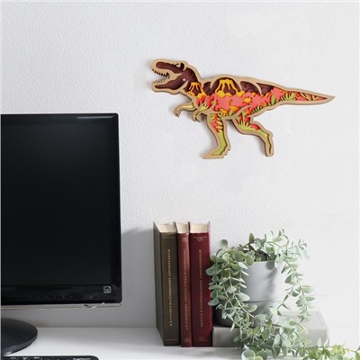 Панно настенное дерево «Тирекс. До нашей эры», декор, 25.6×14.2 см