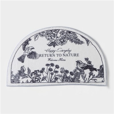 Коврик для дома SAVANNA Return to nature, 50×80 см, белый