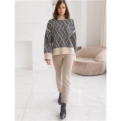 Укороченные эластичные брюки слим из микро вельвета