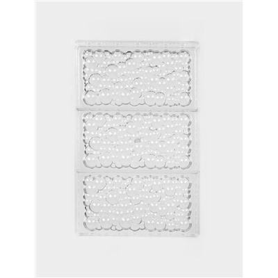 Форма для шоколада KONFINETTA «Воздушный», пластик, 3 ячейки, 27.5×17.5×2.5 см, ячейка 15.3×7.5×0.8 см, прозрачная