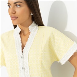 Костюм с юбкой в стиле Шанель, С безупречным вкусом (2 в 1, желтый)