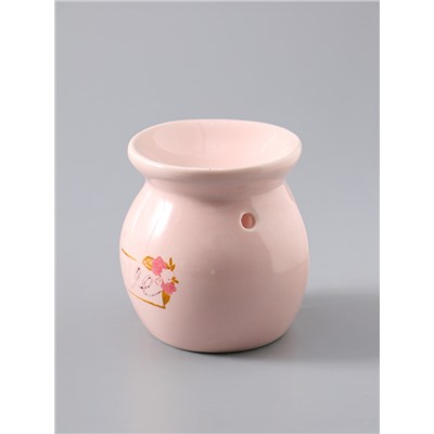 УЦЕНКА Аромалампа для эфирных масел керамика «Любовь», розовая, 7.2×7.2×7.8 см