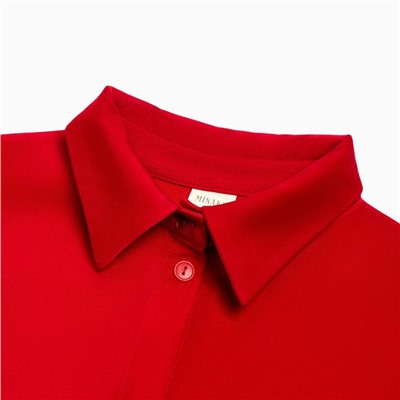 Костюм женский (рубашка, брюки) MINAKU: Silk pleasure, размер 56, красный