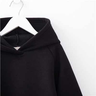 Худи детское MINAKU: Basic Line KIDS, чёрное, рост 116 см