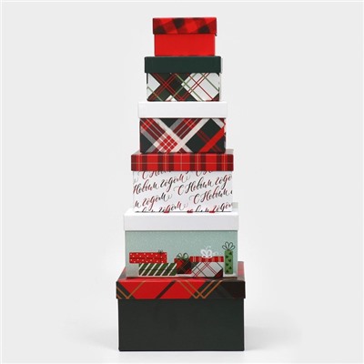 Набор подарочных коробок 6 в 1 «С Новым годом», 10×10×6 - 20×20×11 см