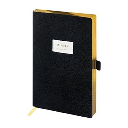 Ежедневник недатированный А5 256 стр. "BLACK" с нашивкой 3-823/01 Bruno Visconti