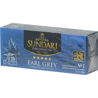 Sundari. Earl Grey карт.пачка, 25 пак.
