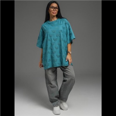 Футболка Ирбис (Махра петроль микки)