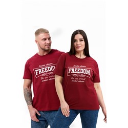 Футболка мужская 8503 (Бордовый_свобода)
