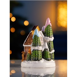 Светодиодная фигура «Дом печеньки», 10×7 см, 4 LED, от батареек, свечение тёплое белое