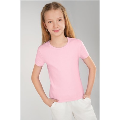 Футболка для девочки в рубчик из рибаны Happyfox