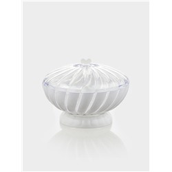 Ваза для фруктов и хлеба Альтернатива «Грация», пластик, 1.5 л, h=14.5 см, d=21 см, белый