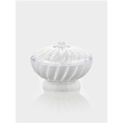 Ваза для фруктов и хлеба Альтернатива «Грация», пластик, 1.5 л, h=14.5 см, d=21 см, белый