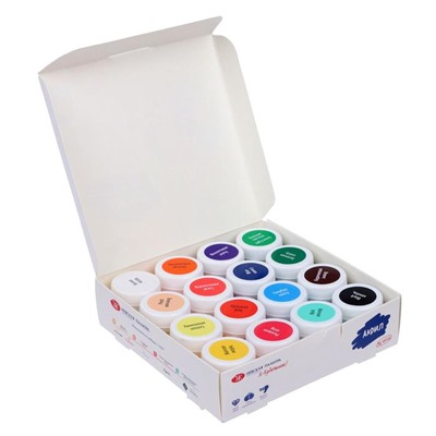 Краска акриловая, набор 16 цветов × 15 мл, «Я - Художник!», глянцевые