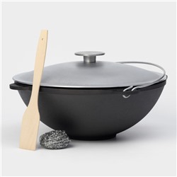Казан Wild Kitchen «Туризм», 8 л, d=36 см, лопатка и губка в комплекте, чугун