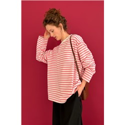 Блузка  STRIP111/01/Белый, розовый