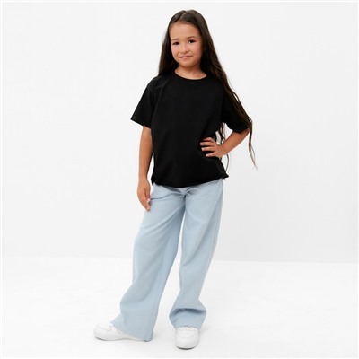 Футболка детская KAFTAN Basic line, размер 30 (98-104 см), чёрная