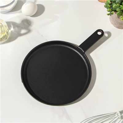 Сковорода блинная «Круг», d=20 см, чугун, индукция, чёрная