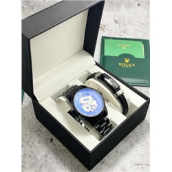 Подарочный набор для мужчины часы и браслет + коробка #22864911