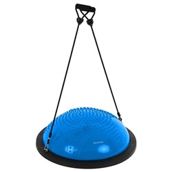 УЦЕНКА Полусфера BOSU гимнастическая ONLYTOP, массажная, с насосом, 58×25 см, синяя