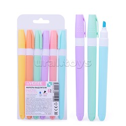 Набор маркеров-выделителей "Pastel" (06 цв - желт, зел, оранж, роз, сирен, голуб)