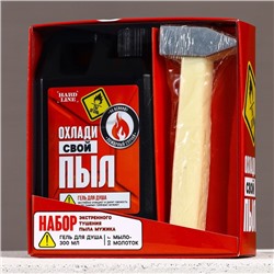 Подарочный набор косметики «Охлади свой пыл», гель для душа 300 мл и мыло для рук 50 г, HARD LINE