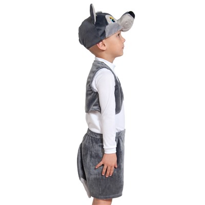 Карнавальный костюм «Волчонок», плюш-лайт, 3-5 лет, рост 92-116 см