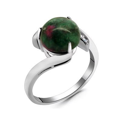 Кольцо из серебра цоизит, МЦВ360