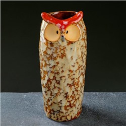 Декоративное кашпо - ваза «Сова Мила», 750 мл, 23×9×9 см, керамическое