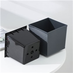 Кашпо со вставкой «Стиль», 1.5 л, цвет графит