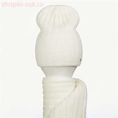 992069 Комплект женский (колпак+шарф) (56-58)