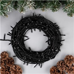 УЦЕНКА Гирлянда «Нить», 20 м, IP20, 200 LED, 20 В, 8 режимов, тёмная нить, свечение мульти