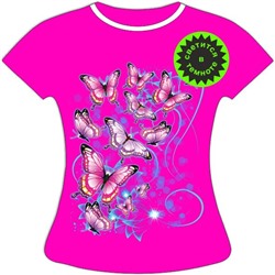 Женская футболка с бабочками 1101