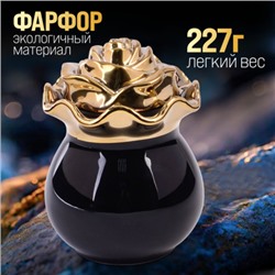 12074 Баночка для сладостей Роза 650мл фарфор LR (х48)