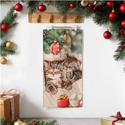 Полотенце новогоднее кухонное «Этель» «Счастливы вместе» 40×70 см, 100% хл, саржа 190 г/м²