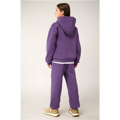 Теплый костюм для девочки из футера с начесом Happyfox