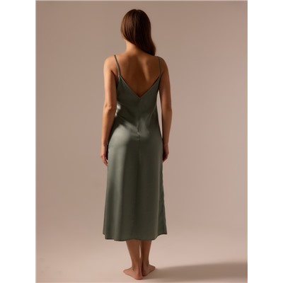 Сорочка ночная женская SL HOME Tensel Home, размер 44-46, зелёная