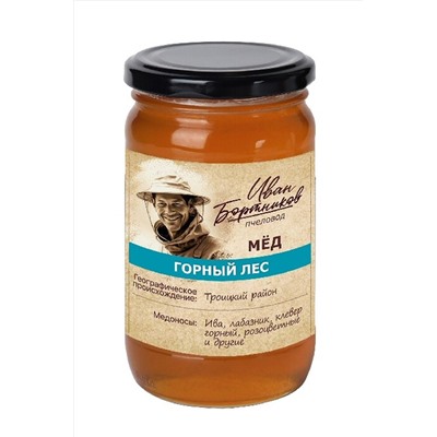 Мёд "Бортников" Горный лес, ст.банка 500г ЭКОПРОДУКТЫ, 1183922