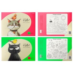 Альбом для рисования 20л "КОТИКИ С ПТИЧКАМИ" лен 20-8576 Проф-Пресс