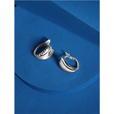 Серьги из серебра родированные - Сердца 220-10-271р